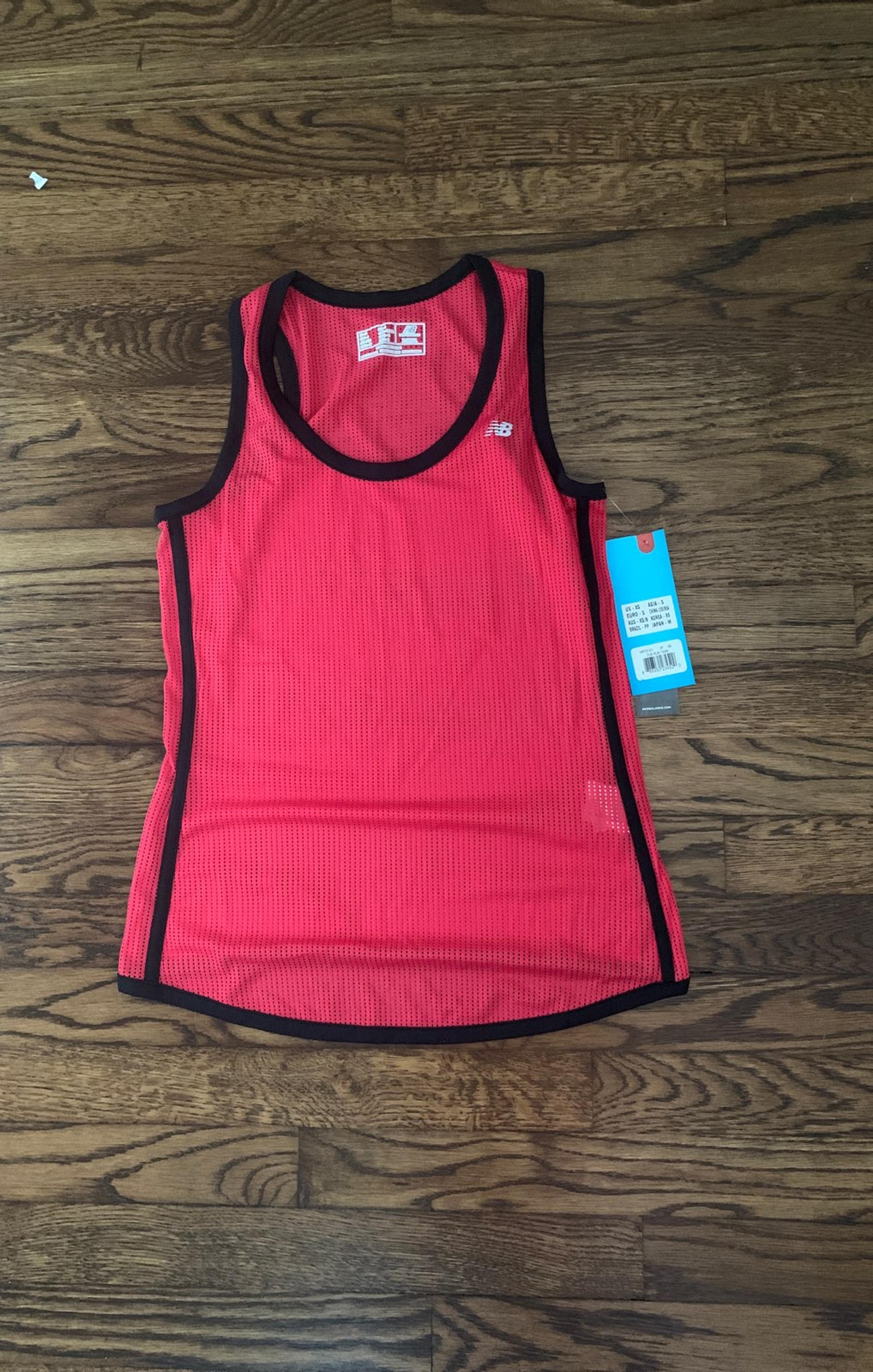 New balance mesh hot pink tank xs bnwt