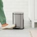 Mini Rectangular Trash Can With Soft-Close Foot Pedal