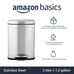 Mini Rectangular Trash Can With Soft-Close Foot Pedal
