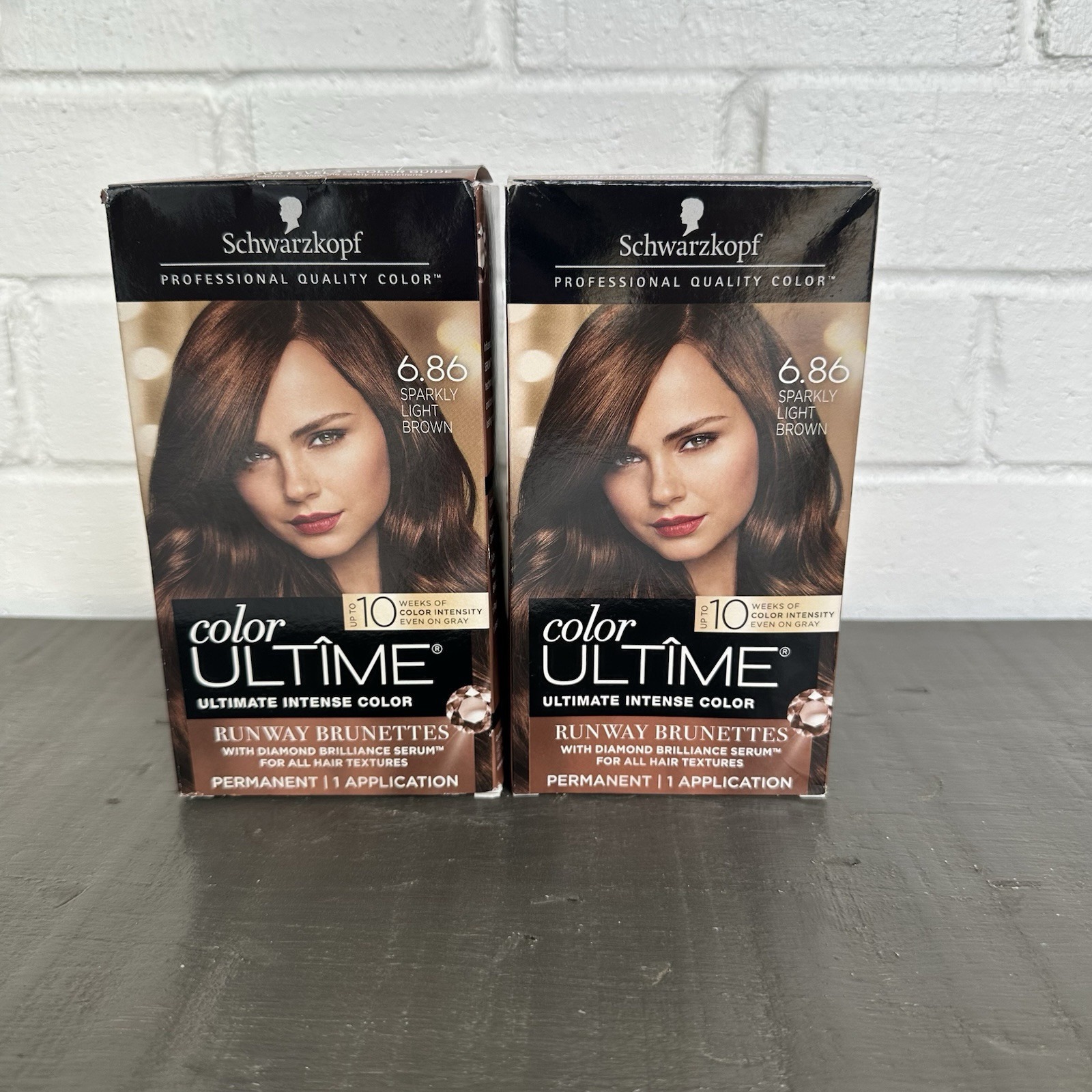 Schwarzkopf Hair Color Ultime Ultimate Intense 6.86 SPARKLY LIGHT BROWN X 2