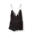Free People One Womens Black Lace Adella Babydoll Tiered Top Y2K Style Size L