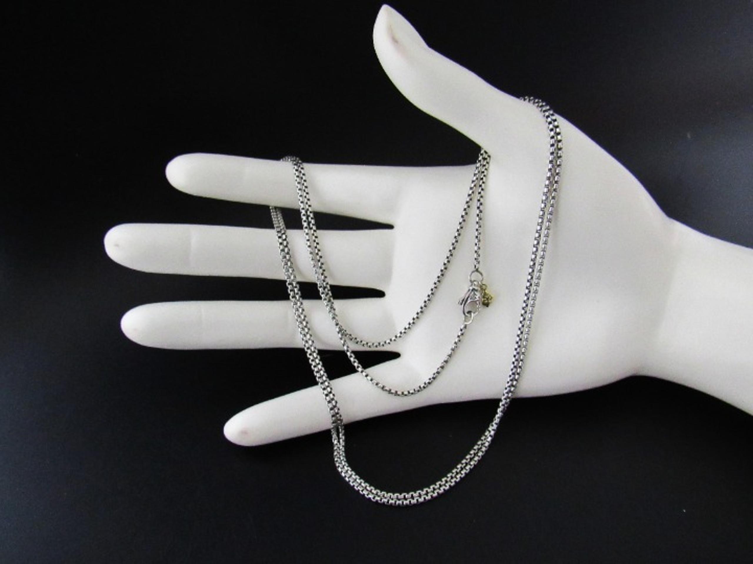 DAVID YURMAN NECKLACE BOX CHAIN 1.7MM 36"L WITH GOLD TAG