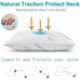 Memory Foam Bamboo Pillow Queen Size - [Adjustable] for Sleeping - Cool & Breath
