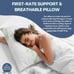 Memory Foam Bamboo Pillow Queen Size - [Adjustable] for Sleeping - Cool & Breath