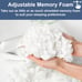 Memory Foam Bamboo Pillow Queen Size - [Adjustable] for Sleeping - Cool & Breath