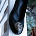 Tory Burch Black Patent Leather Caroline Reva Scrunch Pumps womens 9.5M