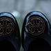 Tory Burch Black Patent Leather Caroline Reva Scrunch Pumps womens 9.5M