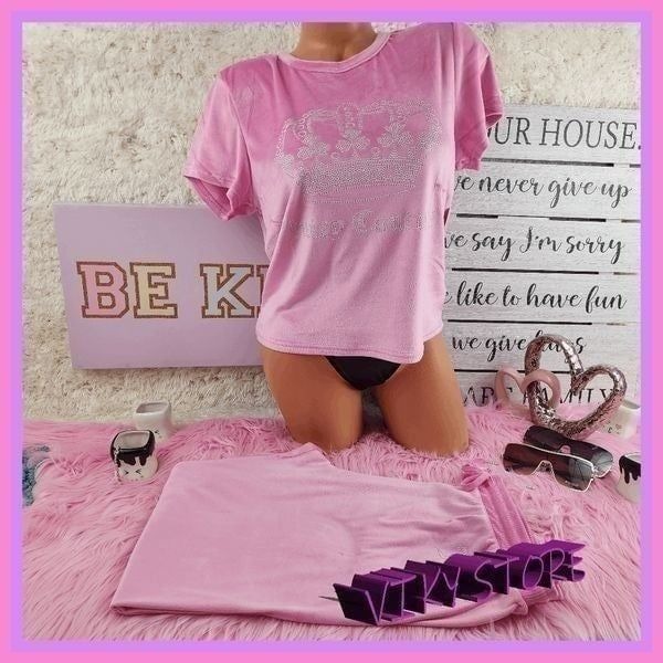 NWT {Juicy Couture} 2 Pieces Lavender Pajama Shirt and Pants Logo XL NWT Z6746