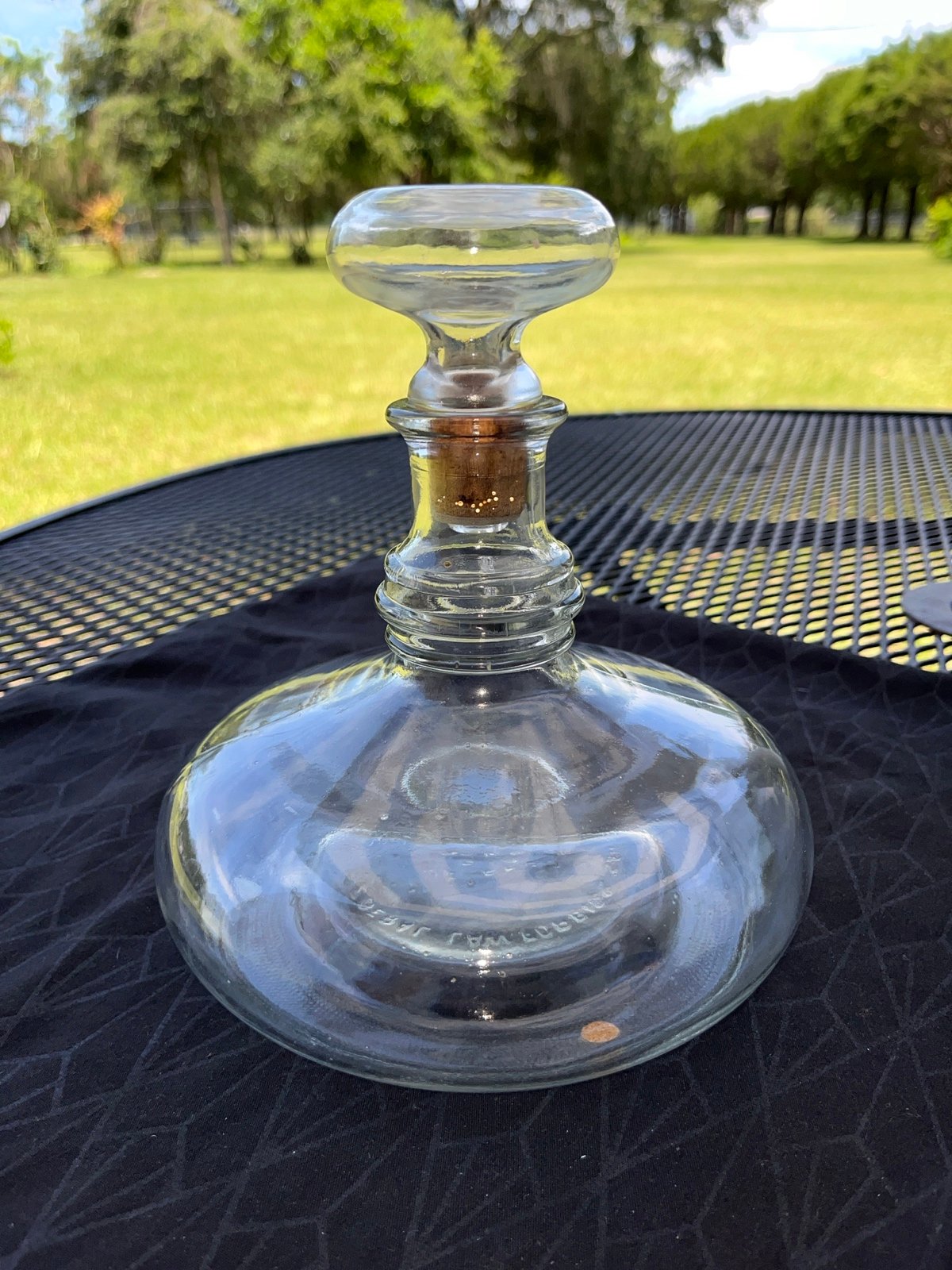 Vintage Orb Decanter Mid Century Federal Law Forbids Sale Re-use of This Bottle