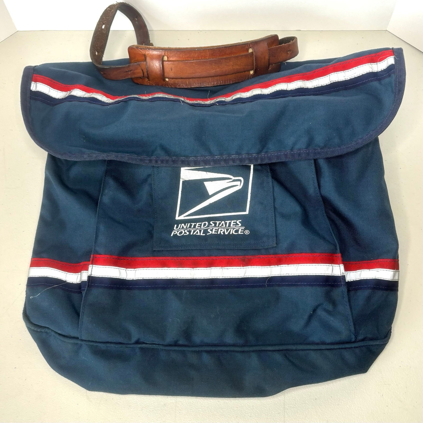 USPS Satchel Messenger D1200F Postal Carrier Mail Bag with Leather Strap