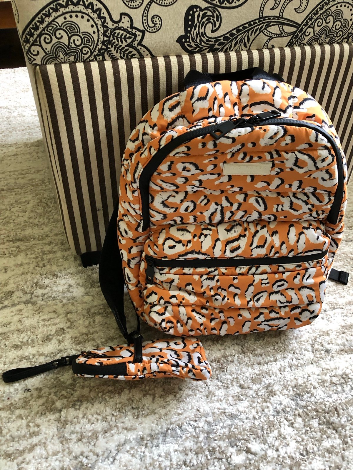 Ted Baker London Leopard Print Puffer Backpack