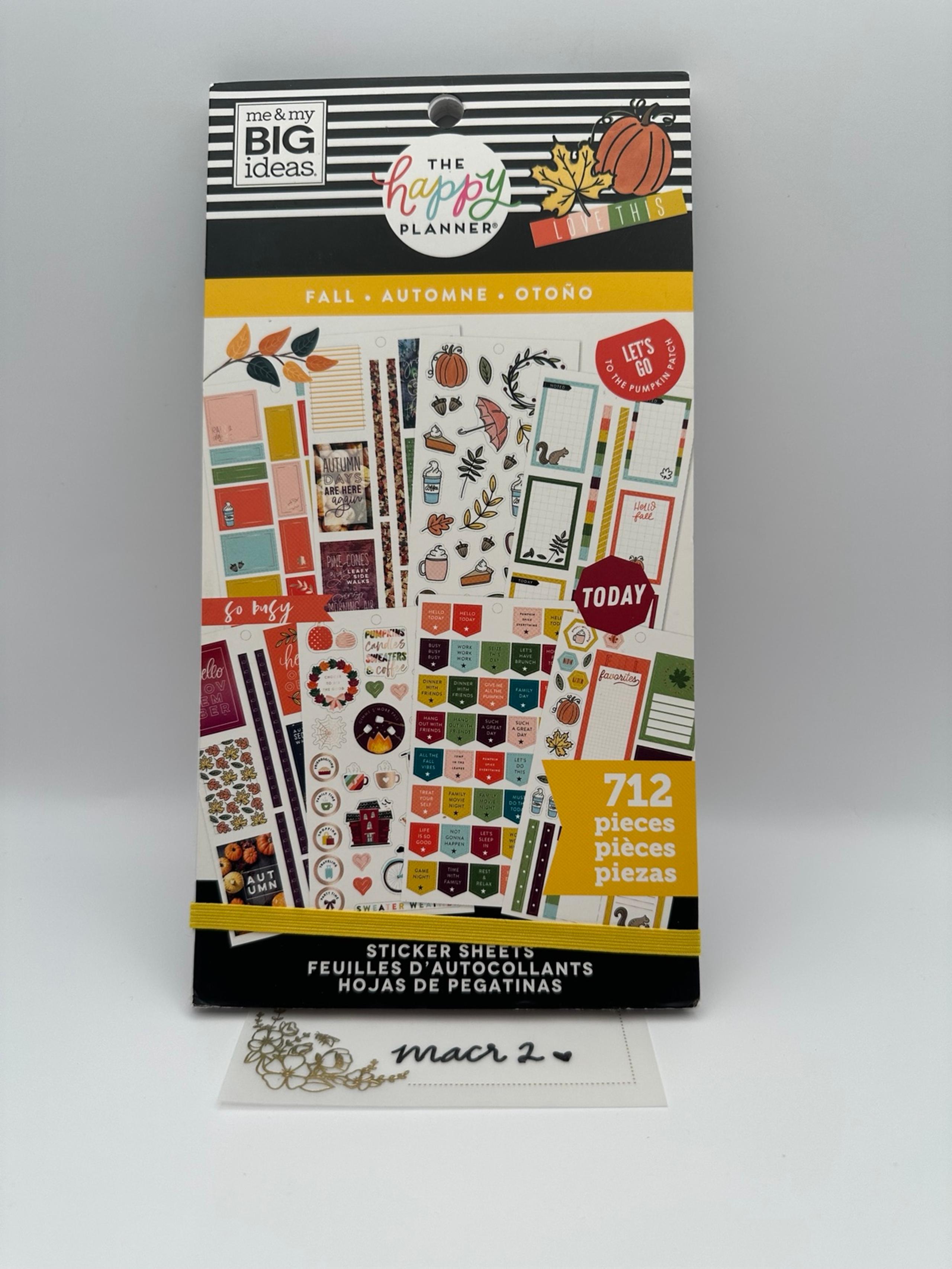 The Happy Planner Fall Yellow Sticker Book 712