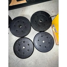 10 lb & 15lb Standard 1” Vinyl Weight Plates - 50 lbs Set FREE SHIPPING