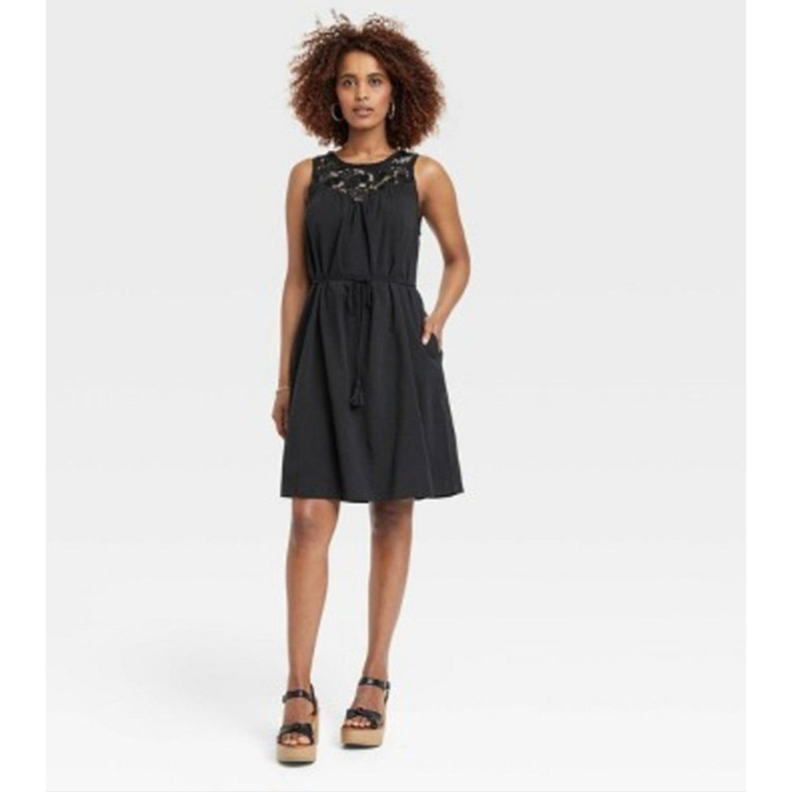 Knox Rose Sleeveless Tank Dress Black Small
