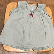 Wonderful World Green and White Gingham Check Blouse