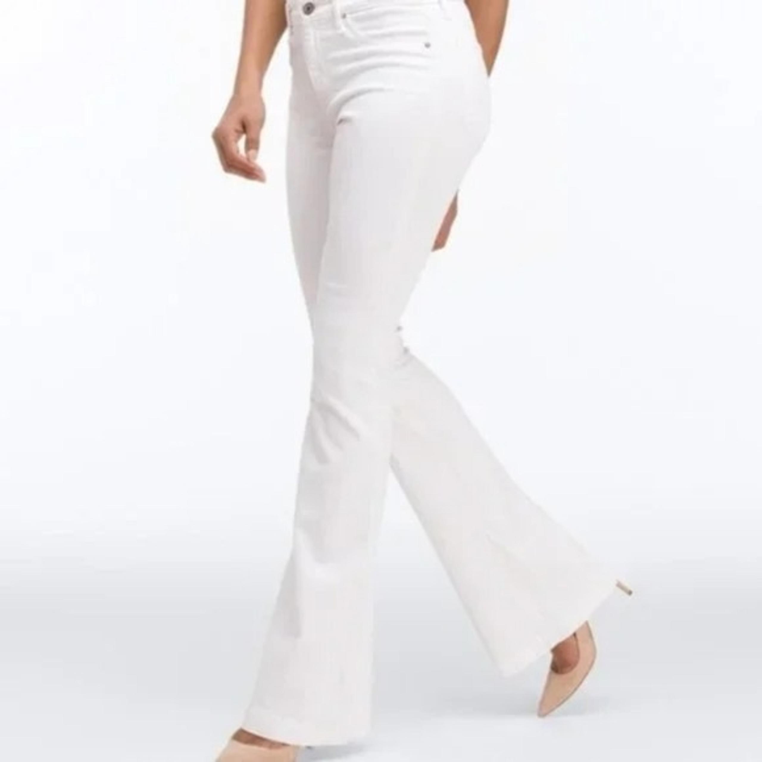 Adriano Goldschmied AG The Janis High Rise Flare Jeans in White Size 26R