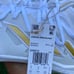 Adidas Adizero Afterburner White/Gold Molded Baseball Cleats Mens Size 9.5