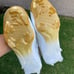 Adidas Adizero Afterburner White/Gold Molded Baseball Cleats Mens Size 9.5