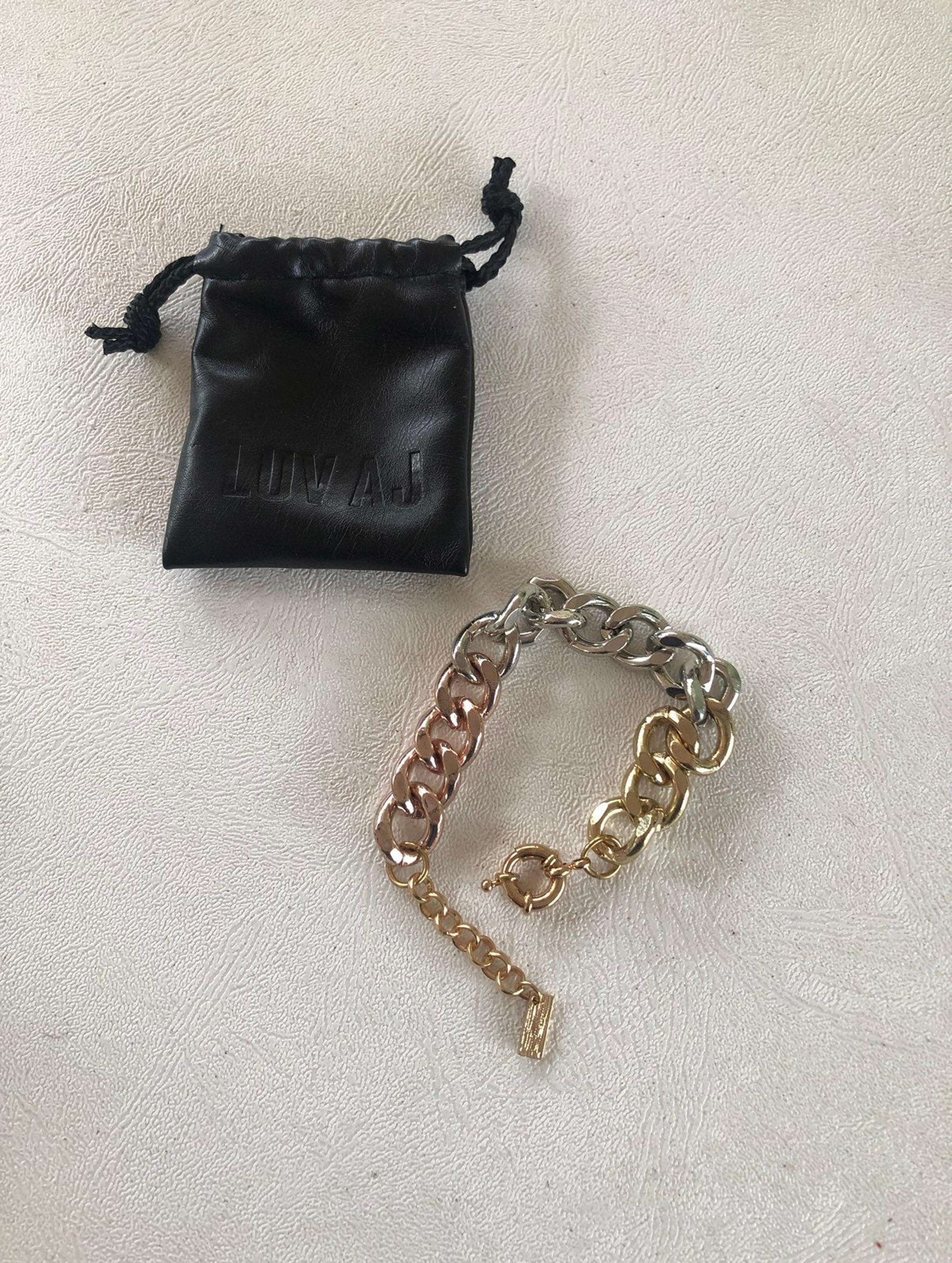Luv AJ multi color chain metal bracelet