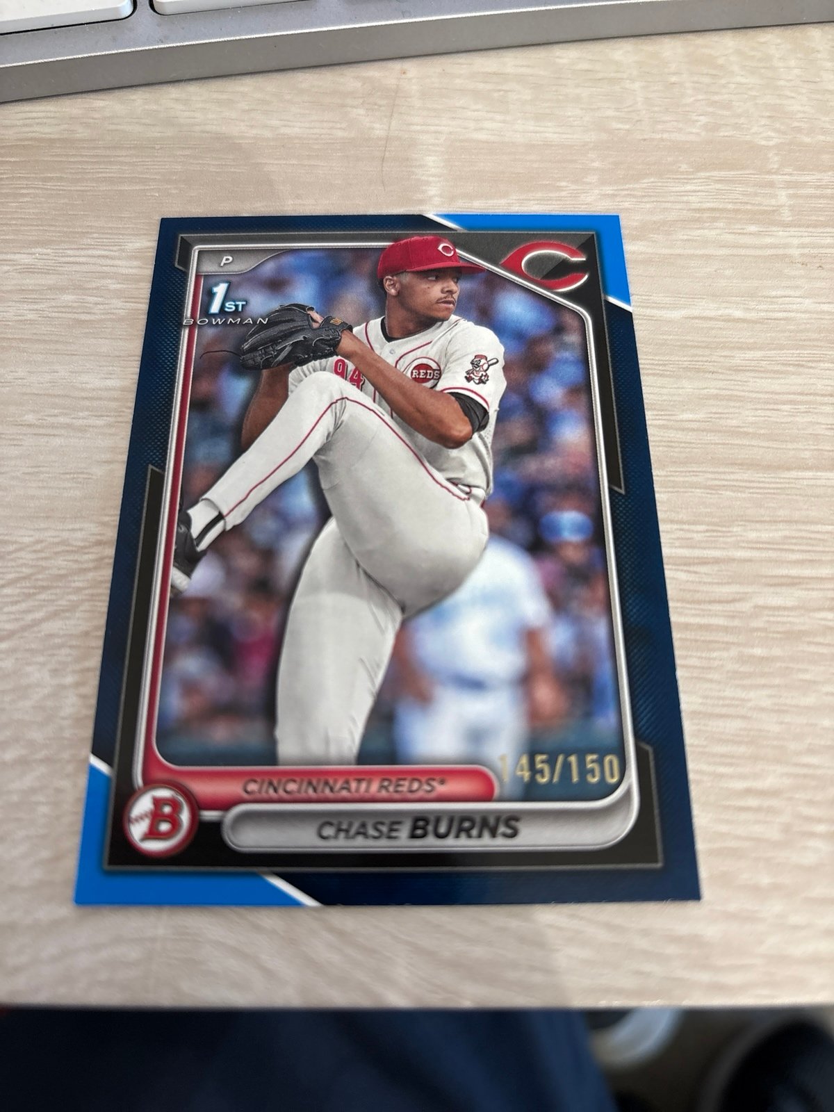 2024 Bowman Draft Chase Burns Prospect 1st Blue Reds SSP #145/150!