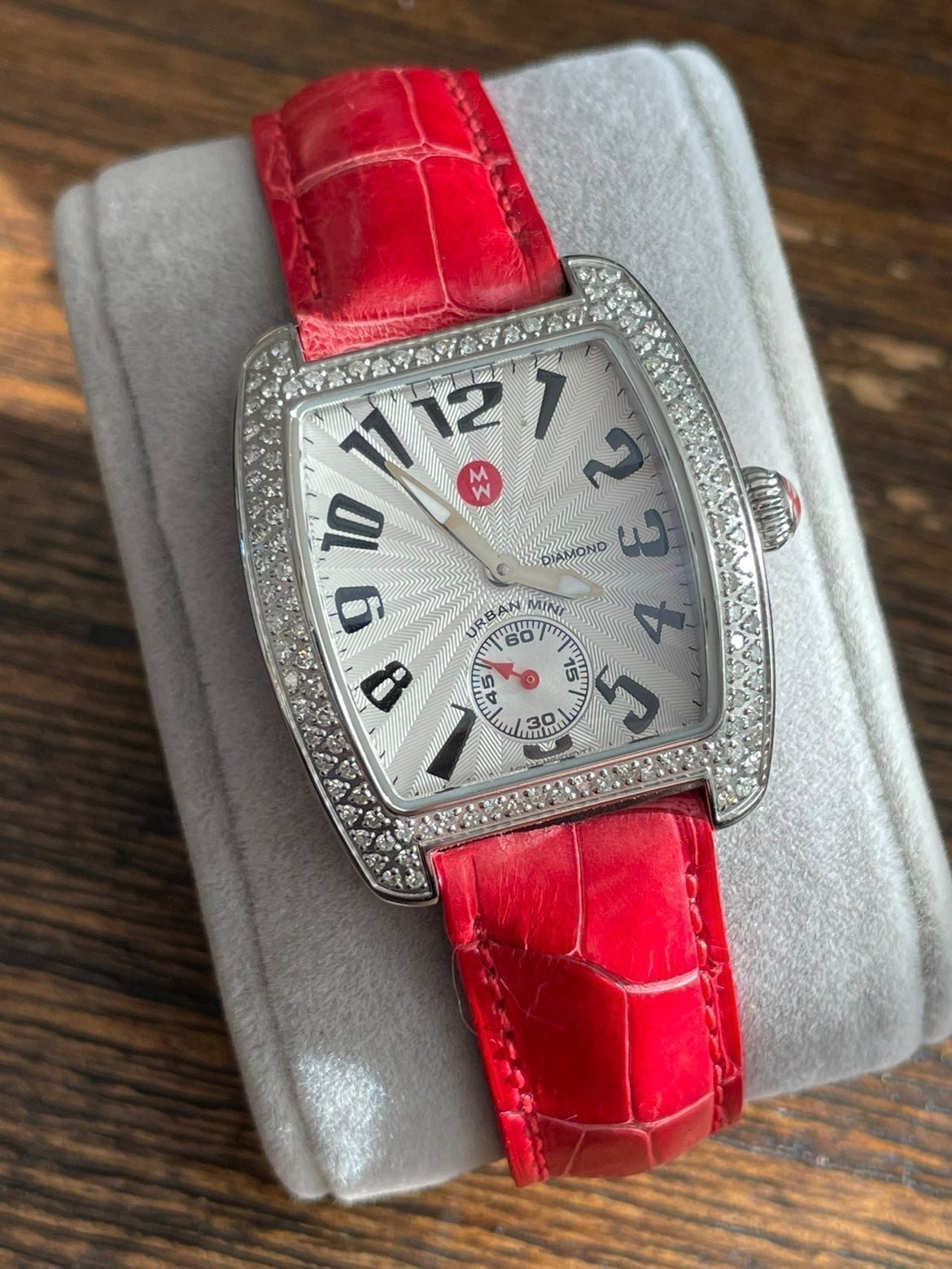 michele watch red band