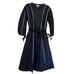 Maje Roy Black With Multicolor Piping Cotton Canvas Dress Size 3/US 8