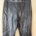 Leith Black Faux Leather Skinny Pants, Small