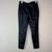 Leith Black Faux Leather Skinny Pants, Small