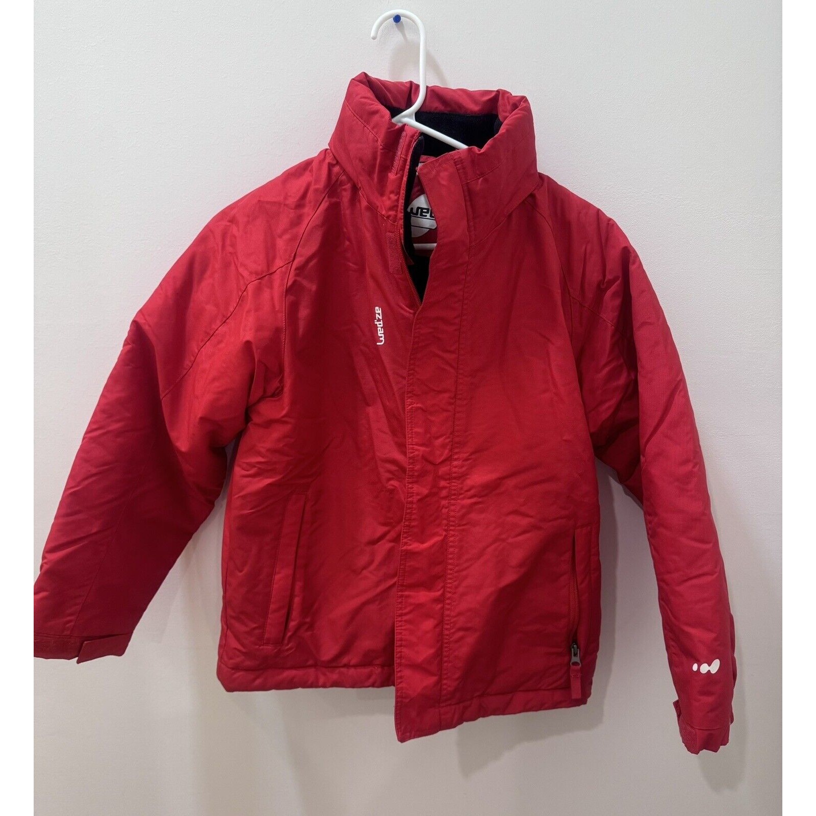 Wed'ze sky Red jacket stratermic unixes size 12 kids