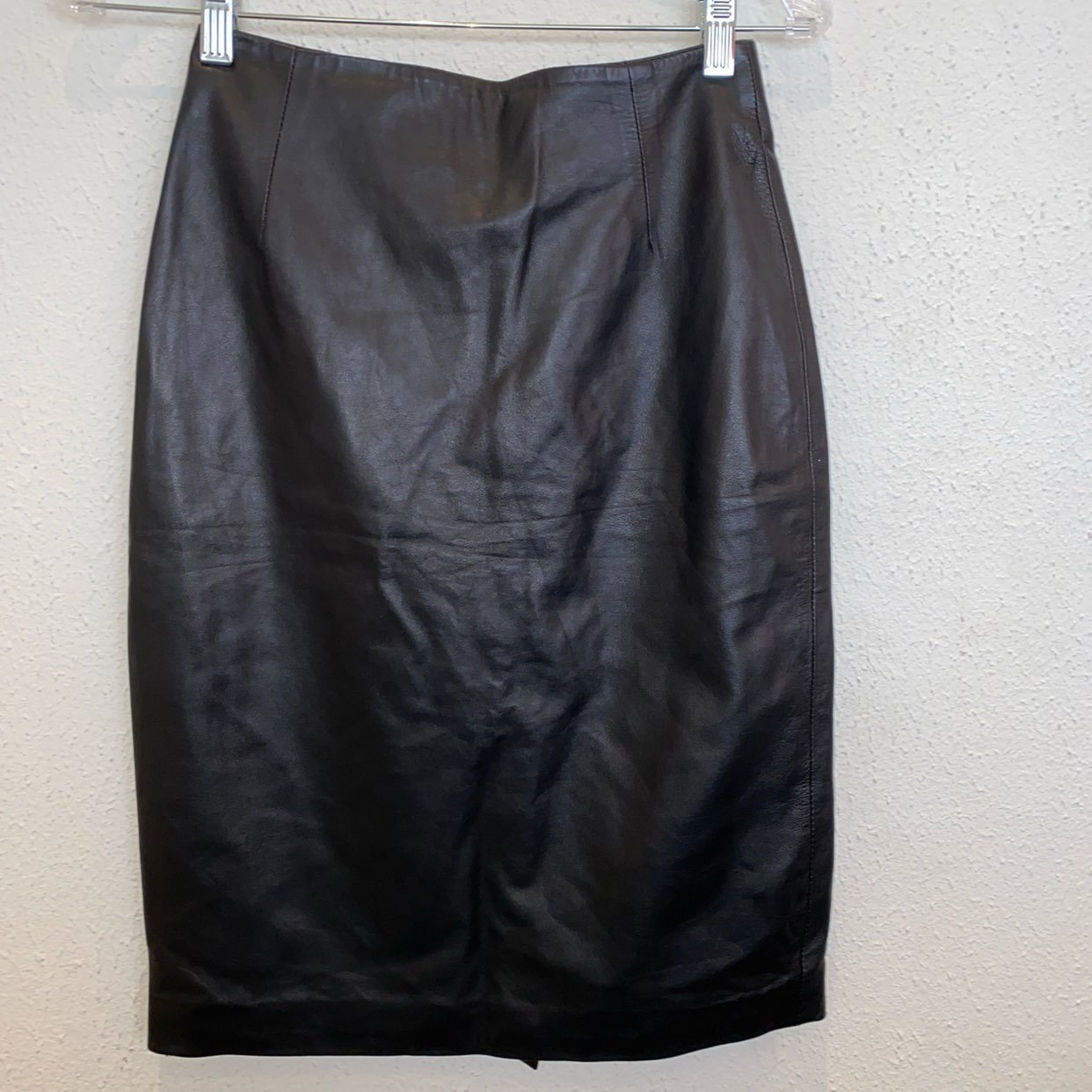 Barney’s New York Leather Pencil Skirt