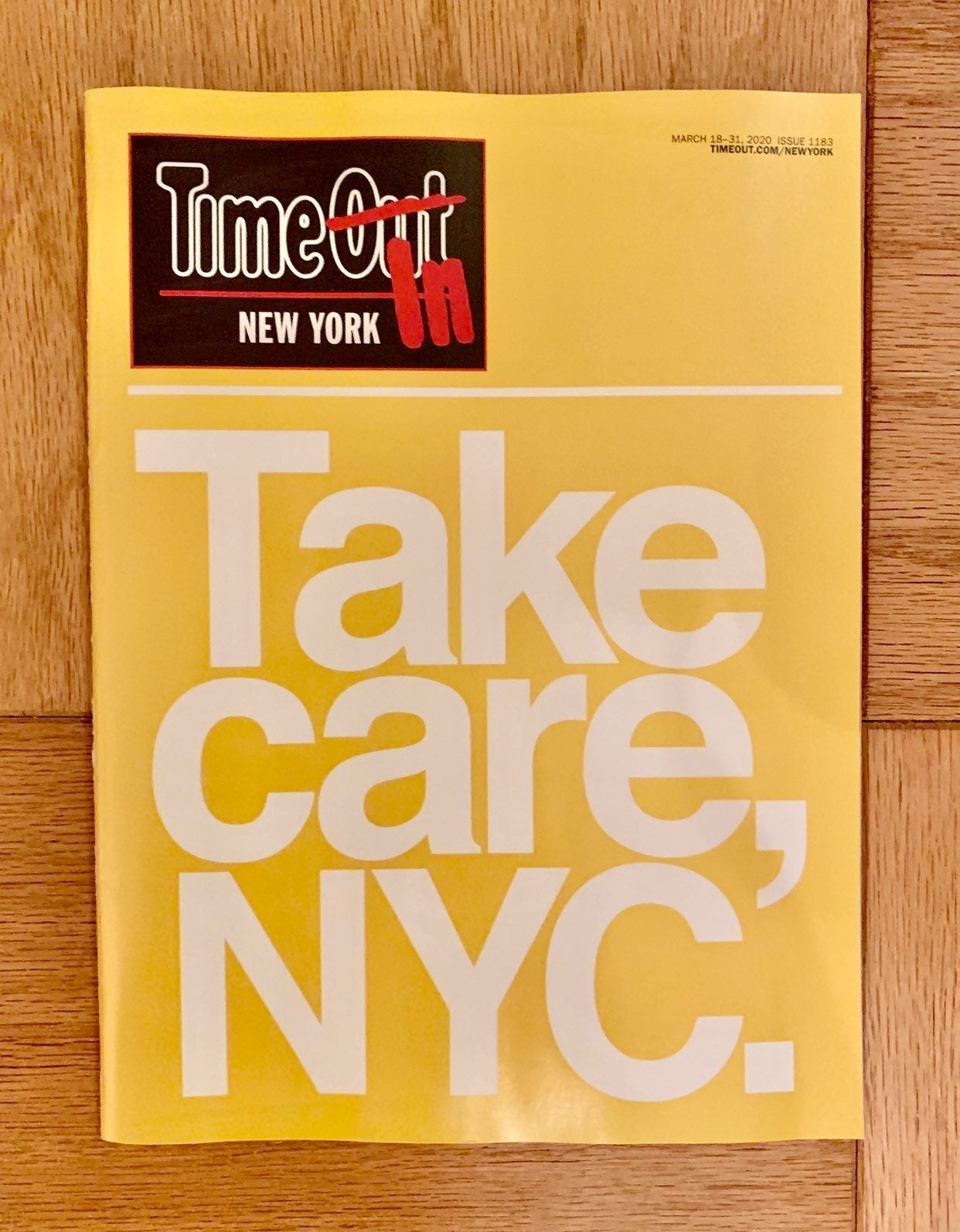 Time Out New York Magazine Final Issue