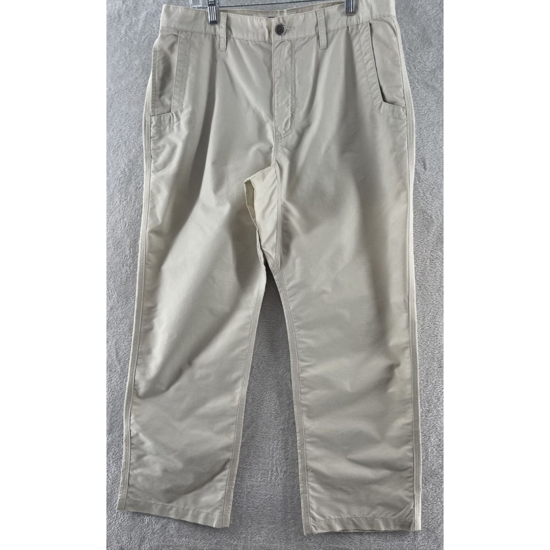 Mountain Khakis Pants Mens 34x30 Tan Chinos Flat Front Relaxed Fit