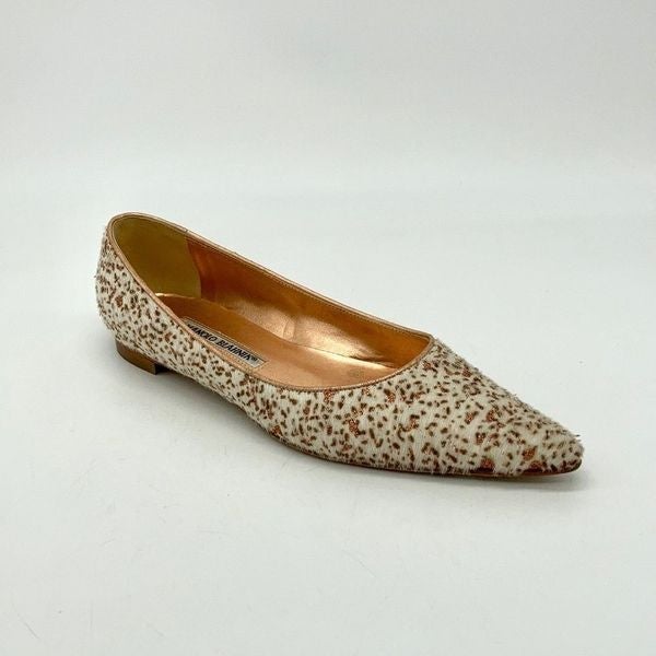 Manolo Blahnik Calf Hair Flats