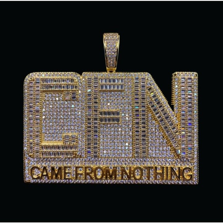 Iced Out Letter CFN Came From Nothing Pendant