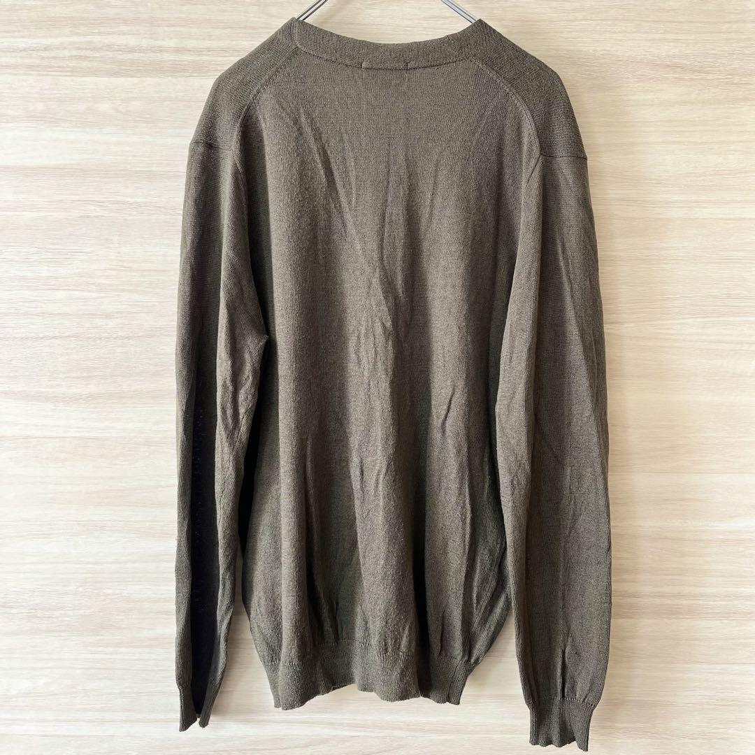 MARGARET HOWELL Silk Blend Linen Knit Cardigan
