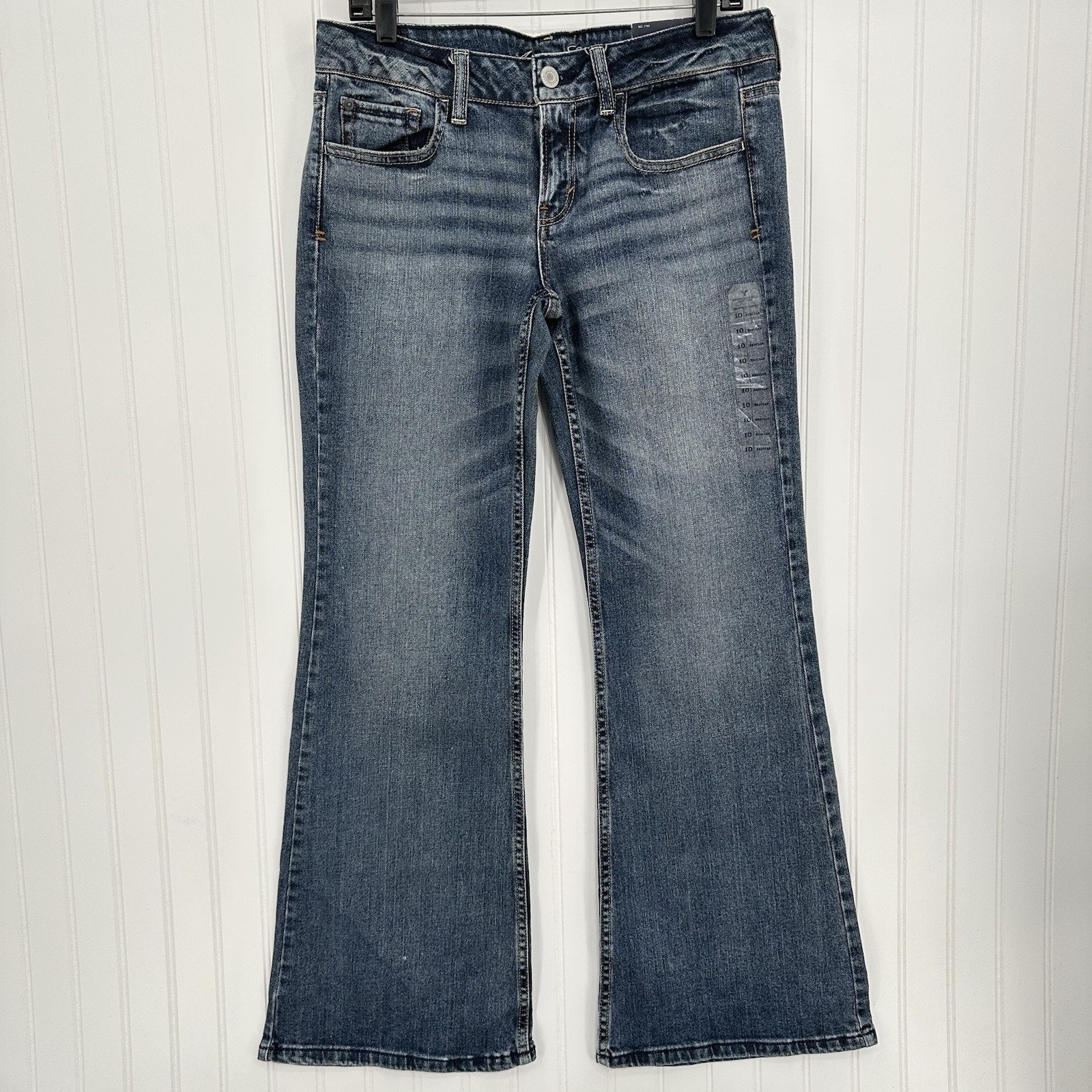 American Eagle Jeans Womens 10 Hipster Flare Denim Festival Rodeo Western NEW