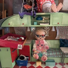American Girl Maryellen Airstream Travel Trailer Camper Complete EUC RETIRED
