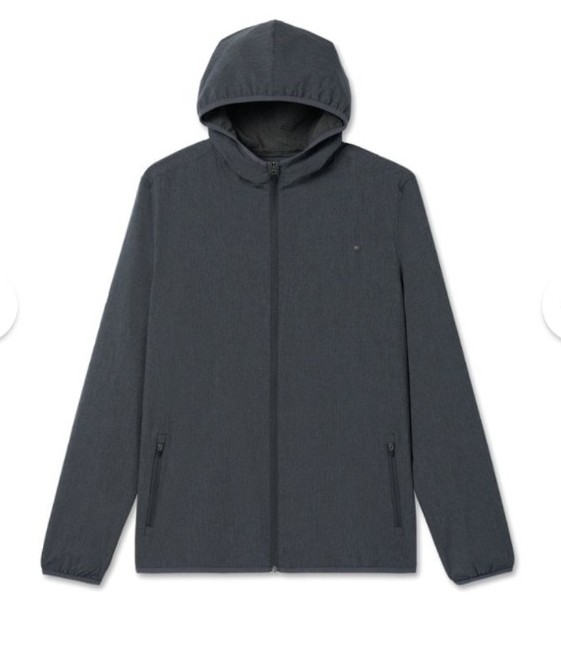 Vuori mens windbreaker jacket size L color charcoal gray