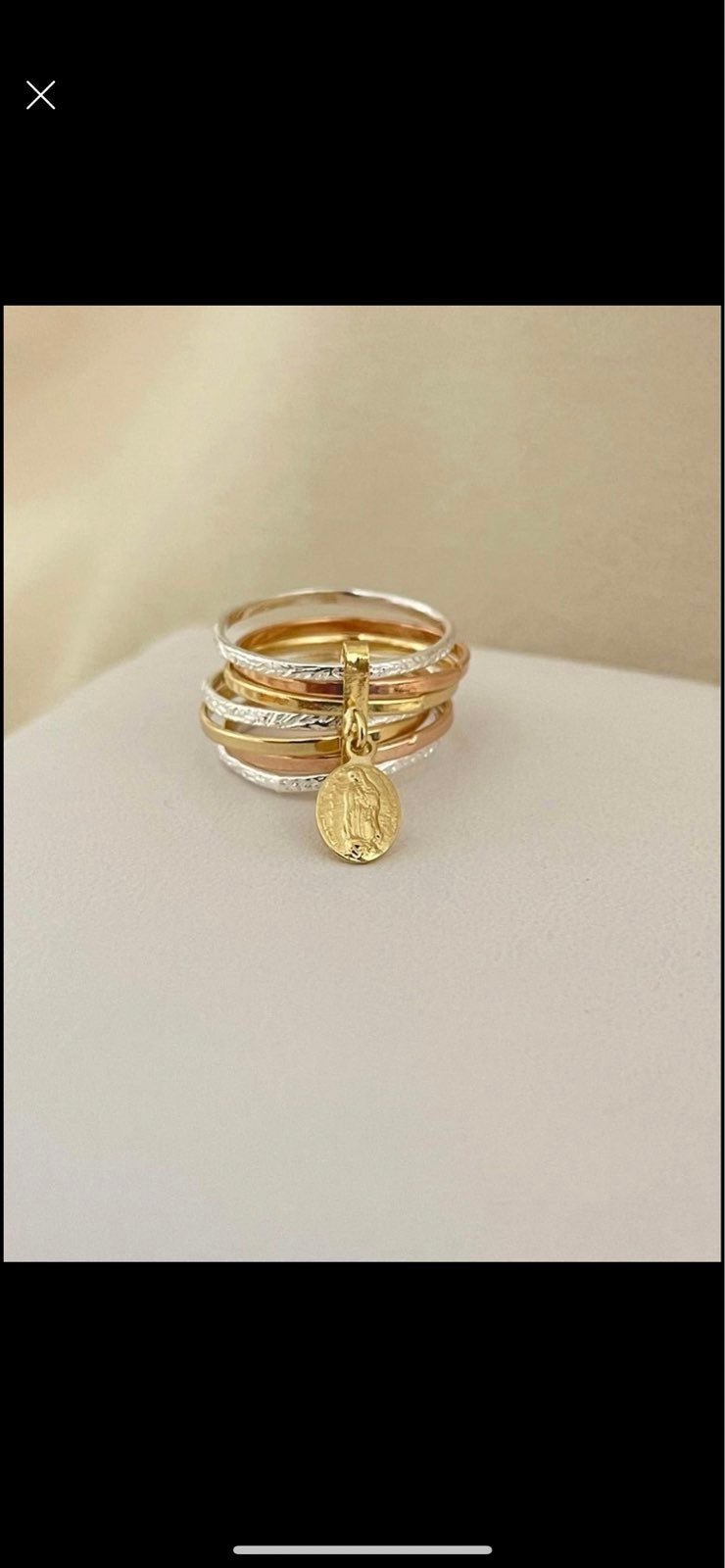 18k Gold Filled Virgin Mary/Guadalupe Ring Size 9