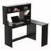 L-Shaped Computer Desk with Hutch Modern Wooden Corner Gaming Desk