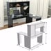 L-Shaped Computer Desk with Hutch Modern Wooden Corner Gaming Desk