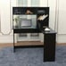 L-Shaped Computer Desk with Hutch Modern Wooden Corner Gaming Desk