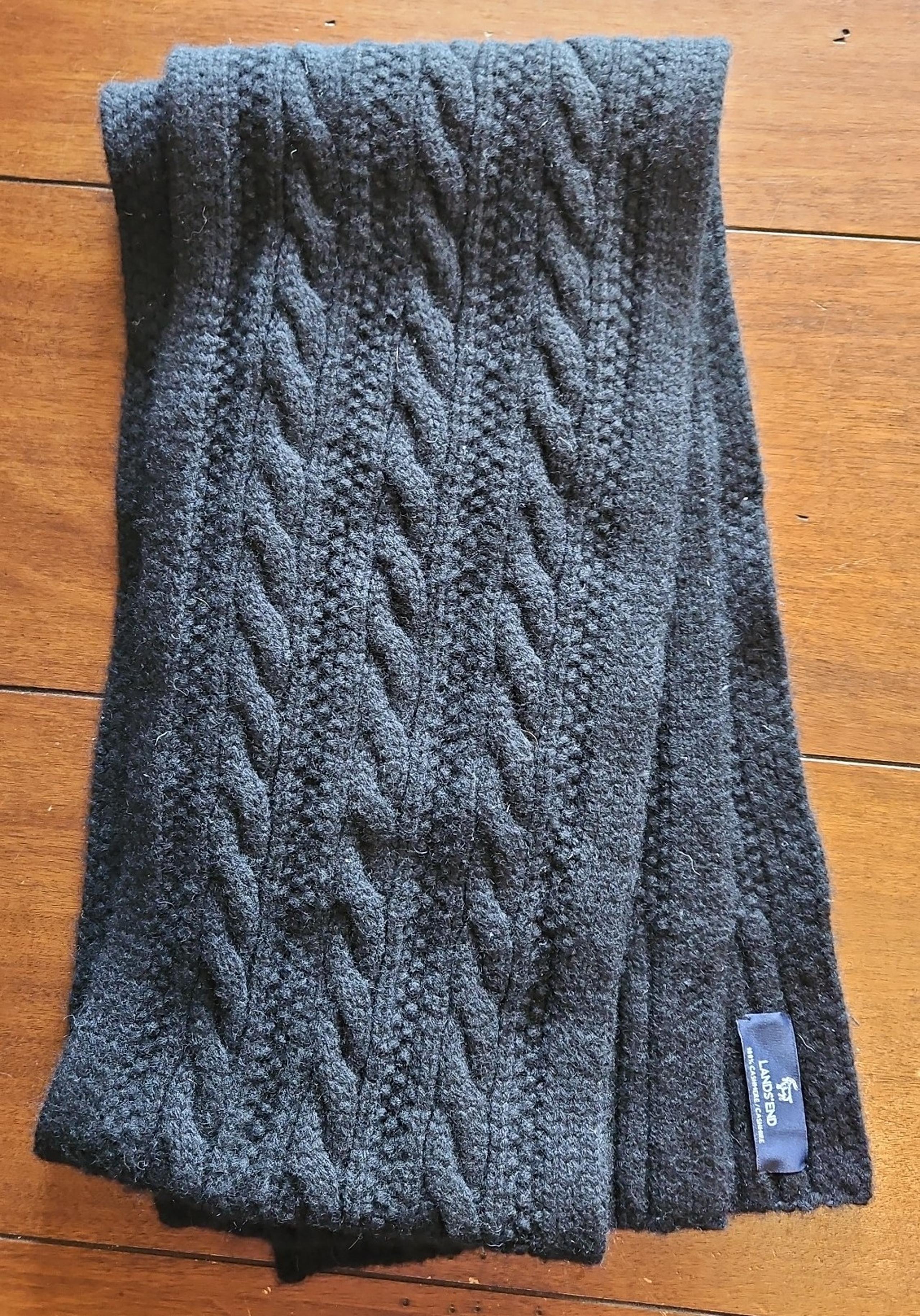 Land's End Cashmere Scarf Black