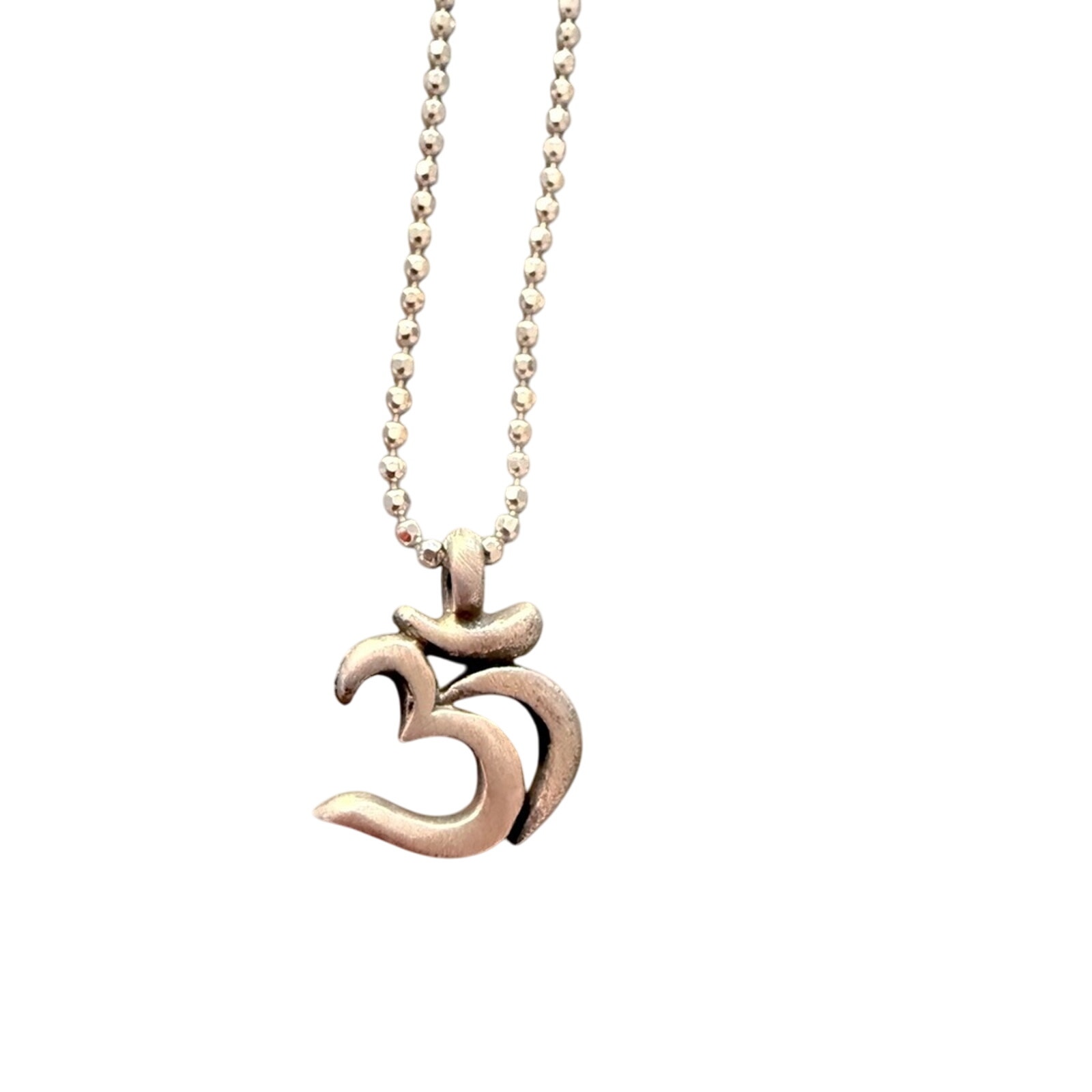 Satya Om spiritual 925 Sterling Silver Pendant & Necklace