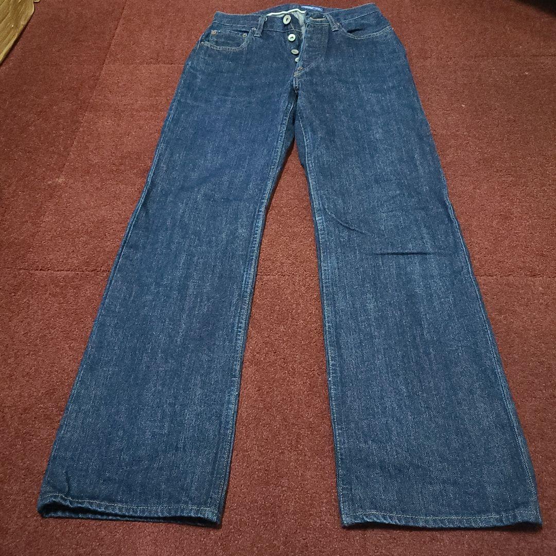 Deep Navy Excellent Condition Margaret Howell Canton Made in Japan Selvedge Cinched Back Denim w26