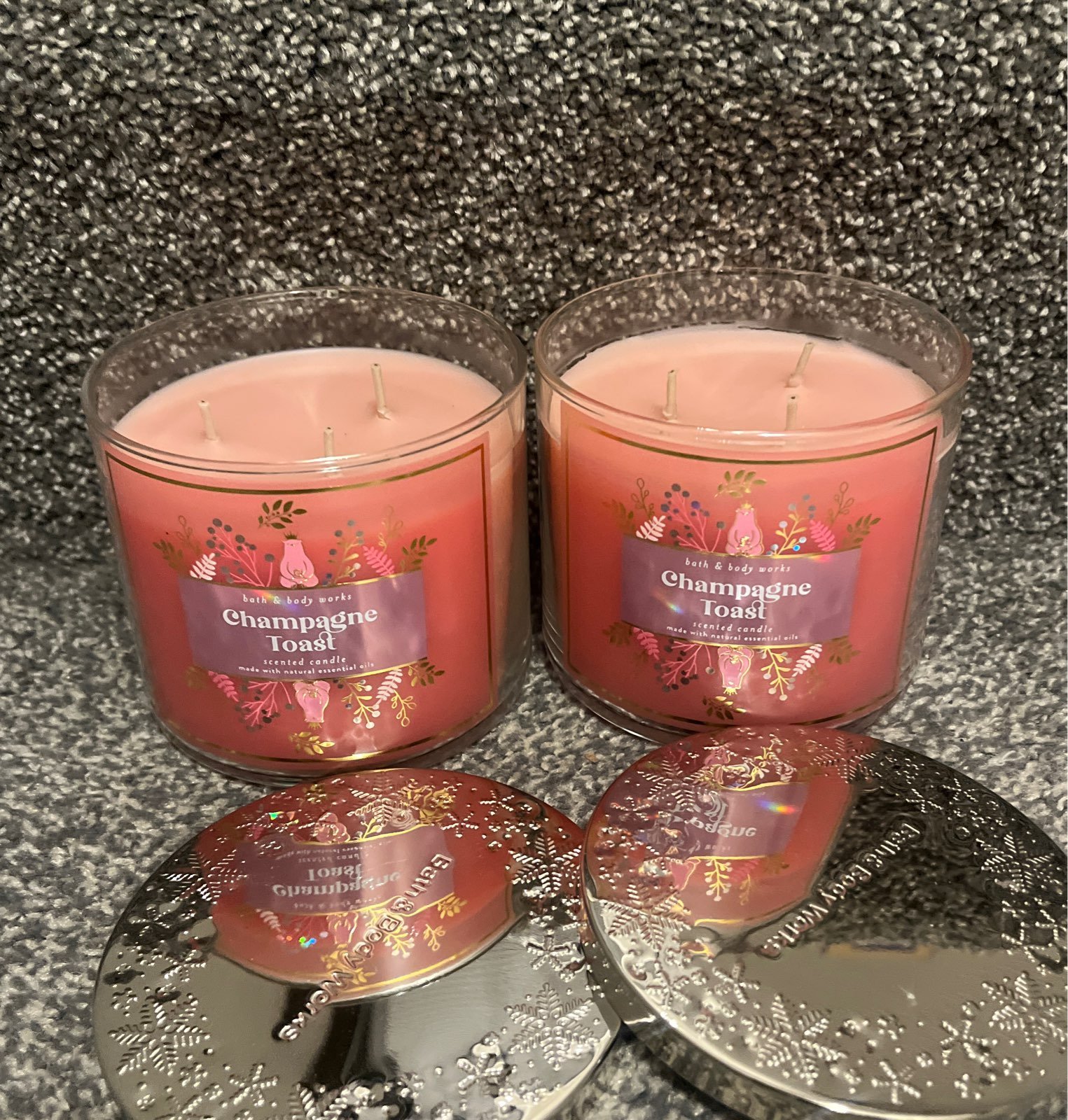 Champagne toast candles