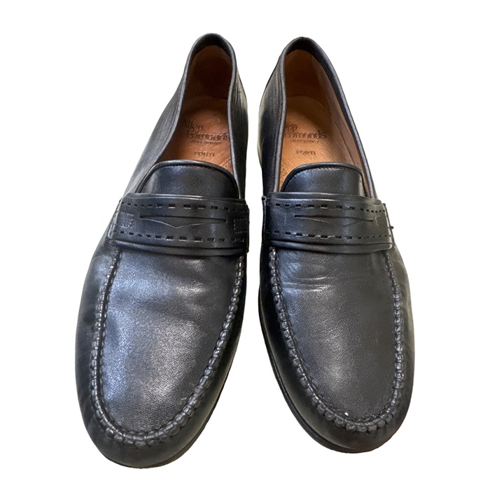 Allen Edmunds Forti black shoes/slip on loafers/dress shoes size 9.5D SKU 2733