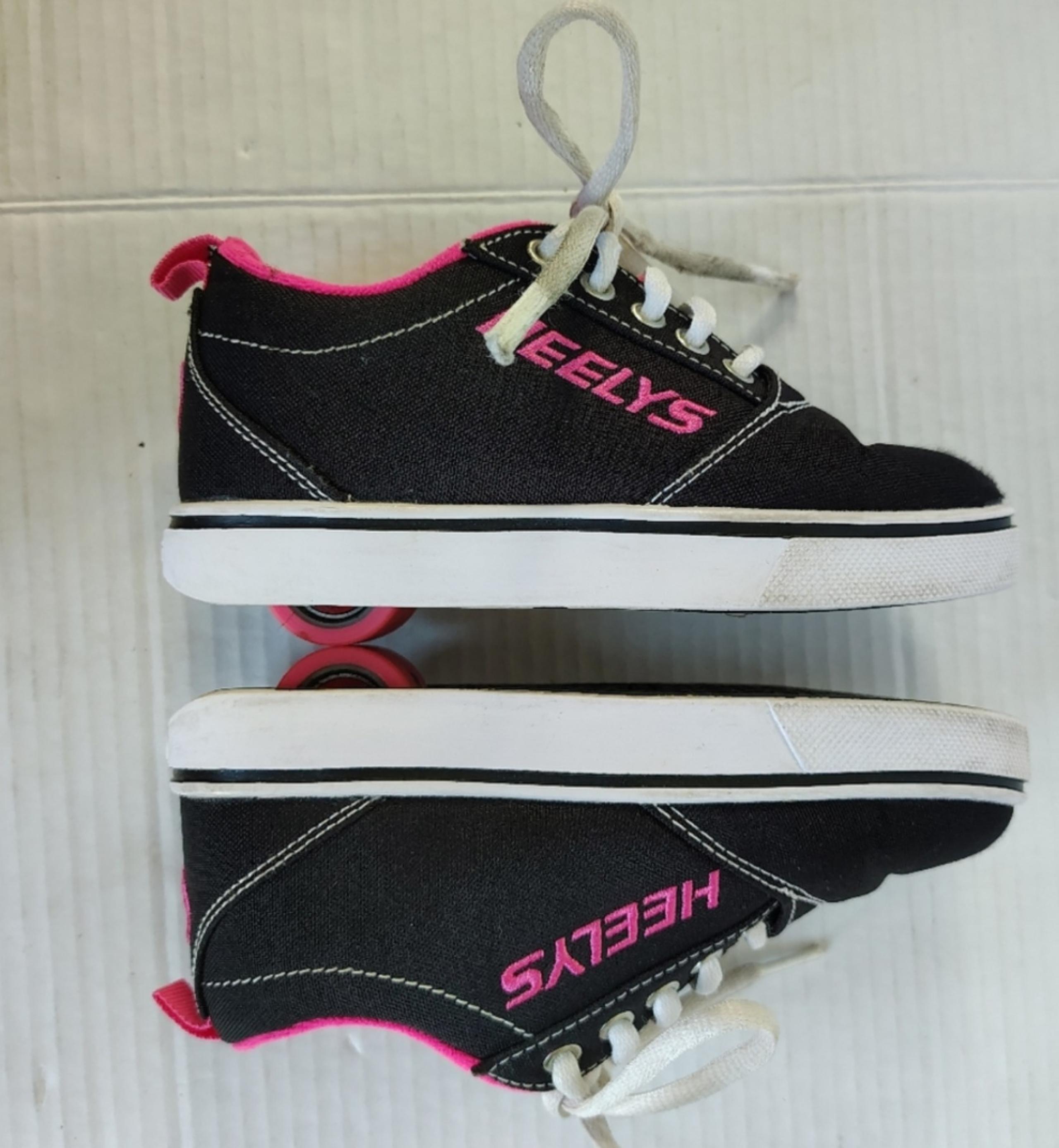 Heely's Pro 20 Wheel Sneakers Youth Size 13C Black & Pink
