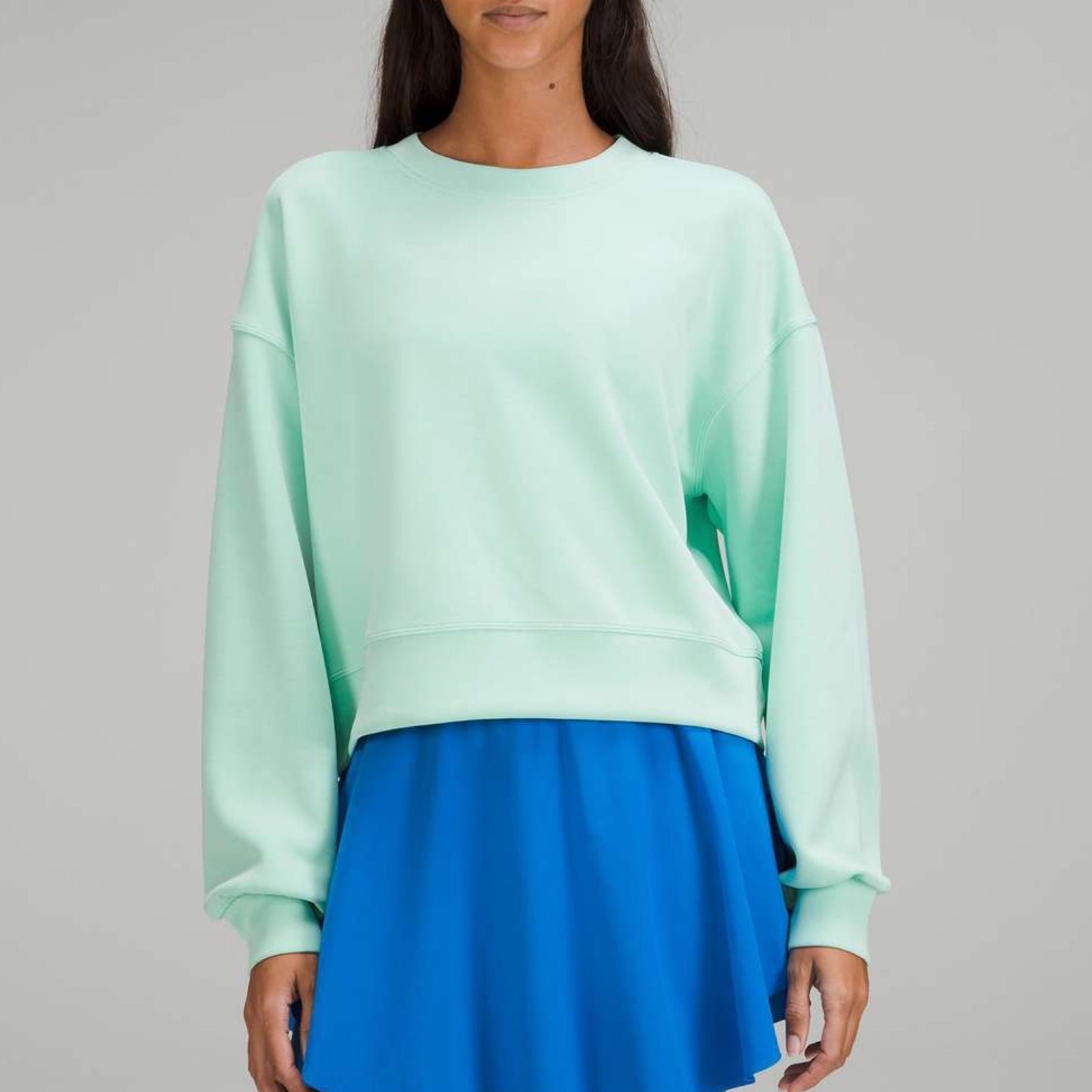 Lululemon Perfectly Oversized Cropped Crew *Softstreme Wild Mint 6