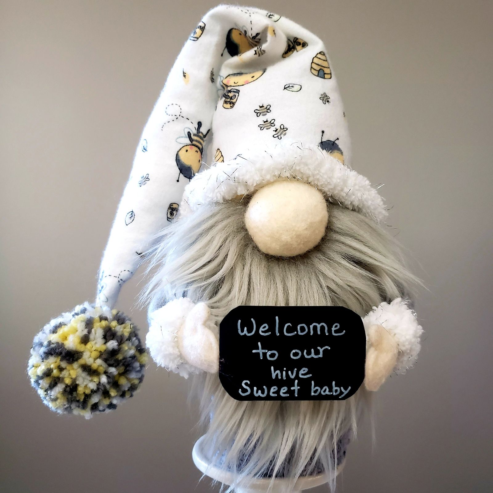 Gnome custom baby announcement